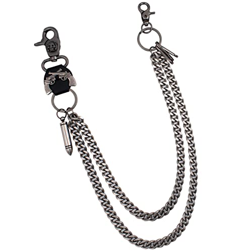 MiDube Hose Kette Brieftasche Kette Jean Mode Hip Hop Style Gothic Punk mit Haken Dekorative Geldbörsen Kette Gliederkette Gothic Punk Hose Kette von Lupsty
