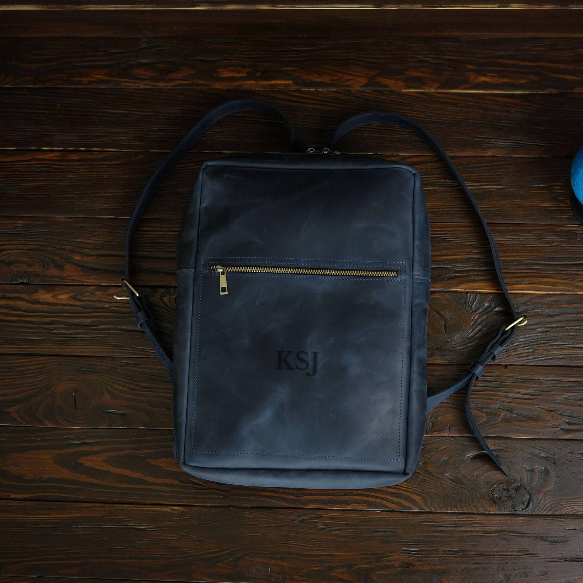 Leder Laptop Rucksack, Benutzerdefinierte Minimalist Dünne Rucksack Männer, Personalisierte Schlanke Laptoptasche, Computer Weihnachtsgeschenk Für von MiKaUa