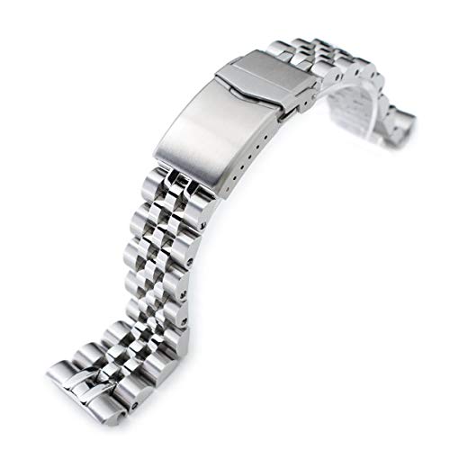 MiLTAT 22 mm Uhrenarmband für Seiko Turtle SRP773 SRP775 SRP777 SRPA21, Angus-J Screw-Link, Gebürstet, Large, Klassisch von MiLTAT