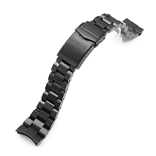 MiLTAT 22mm Hexad DLC schwarz uhrarmband kompatibel mit Seiko Samurai srpb51 srpb09 von MiLTAT