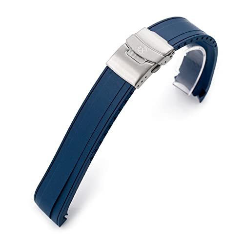 StrapXPro Uhrenarmband aus Gummi kompatibel mit Seiko 5 Sport 5KX SRPD55 GMT SSK001, Blau von MiLTAT