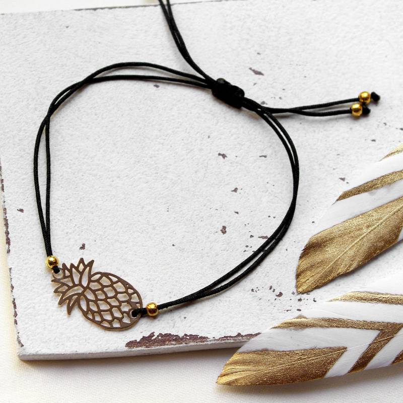 Ananas Armband Makramee | Farbwahl Armschmuck Geschenke Für Frauen Freundin Schwester Mama von MiMaKaefer