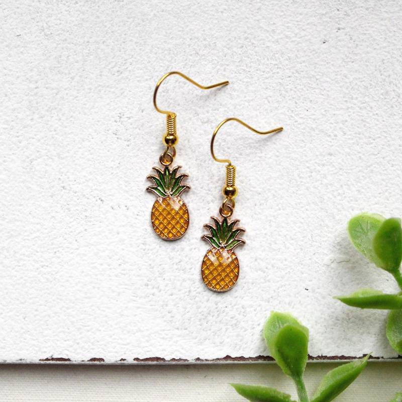 Ananas Ohrhänger | Ohrschmuck Geschenk Frau Freundin Schwester von MiMaKaefer