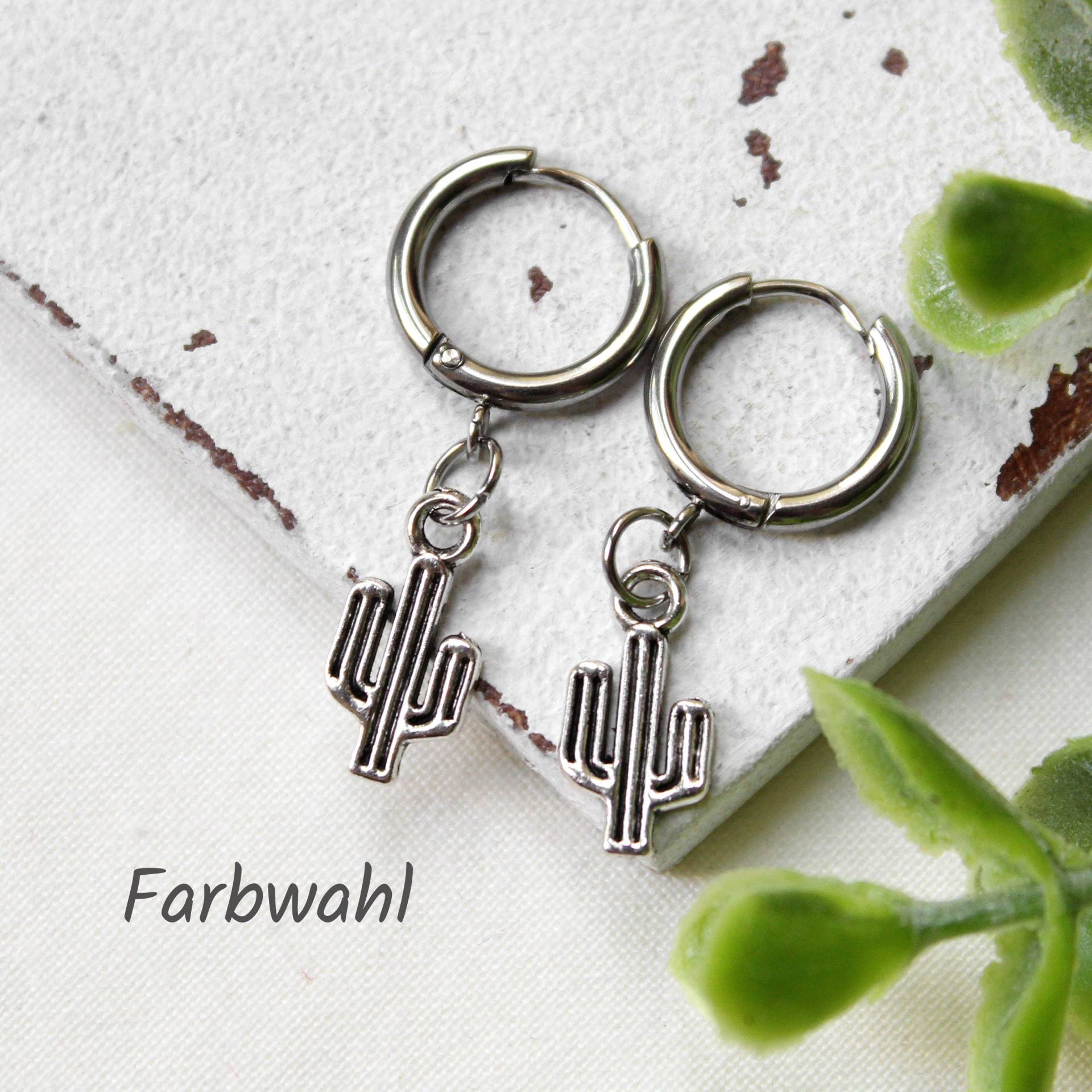 Kaktus Creolen | Ohrschmuck Geschenkidee Frau Freundin Schwester von MiMaKaefer