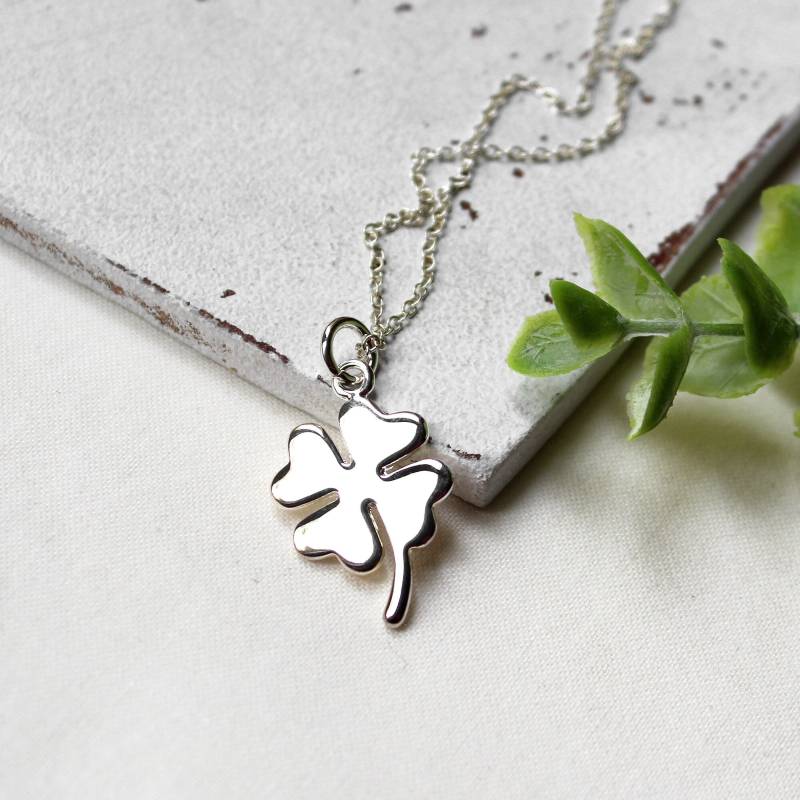 Kleeblatt Kette 925 Sterling Silber | Halsschmuck Geschenke Für Frauen Freundin Schwester Mama von MiMaKaefer
