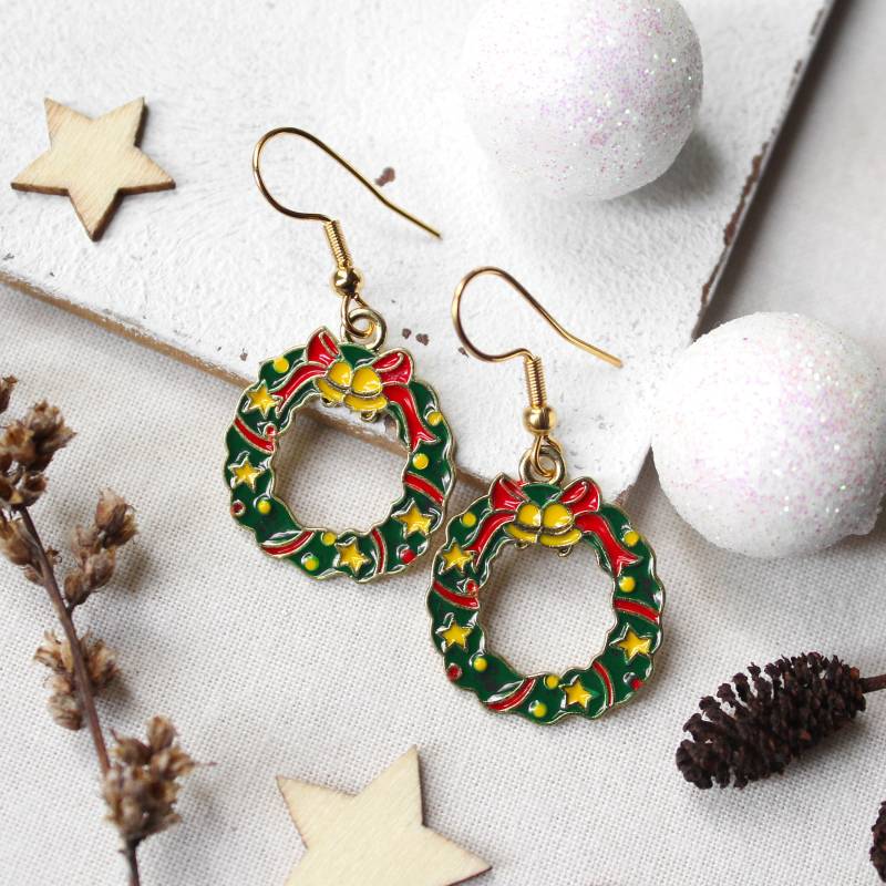 Ohrringe Weihnachtskranz Ohrhänger | Ohrschmuck Weihnachten Ohrringe Weihnachtskranz Ohrhänger | Ohrschmuck Weihnachten von MiMaKaefer