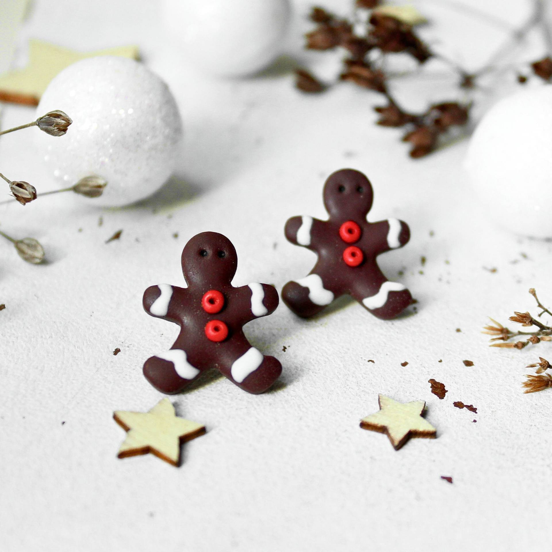 Weihnachtliche Ohrstecker Lebkuchenmann Aus Polymer Clay Ohrschmuck | Ohrringe Weihnachten Weihnachtliche Ohrstecker Lebkuchenmann Aus Polymer Clay Ohrschmuck | Ohrringe Weihnachten von MiMaKaefer