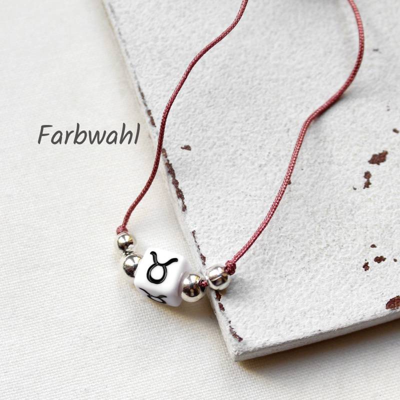 Armband Sternzeichen Schmuck Geschenk Geburtstag Frau Makrameearmband Mit Perlen Armschmuck Handgefertigt von MiMaKaefer