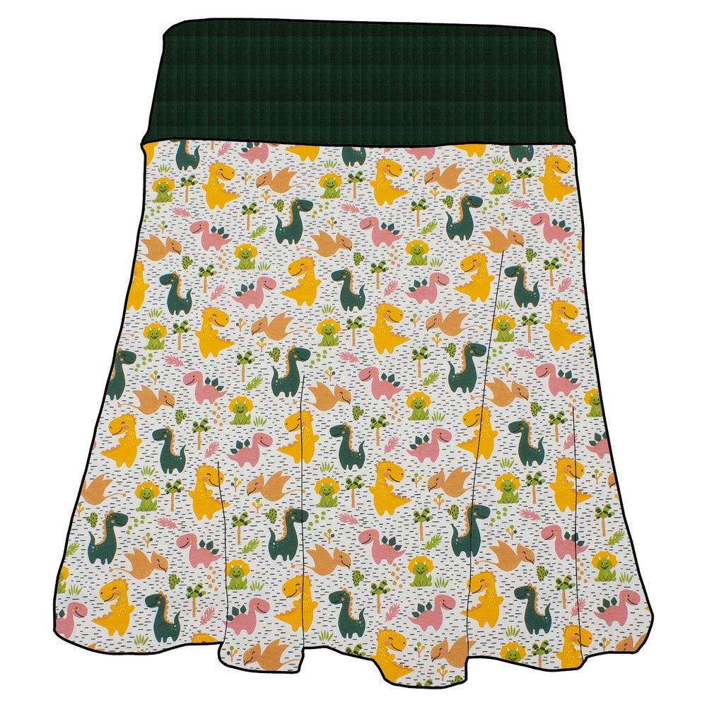 Damen Basicrock Dinoland Rosa von MiMaMaeuschen