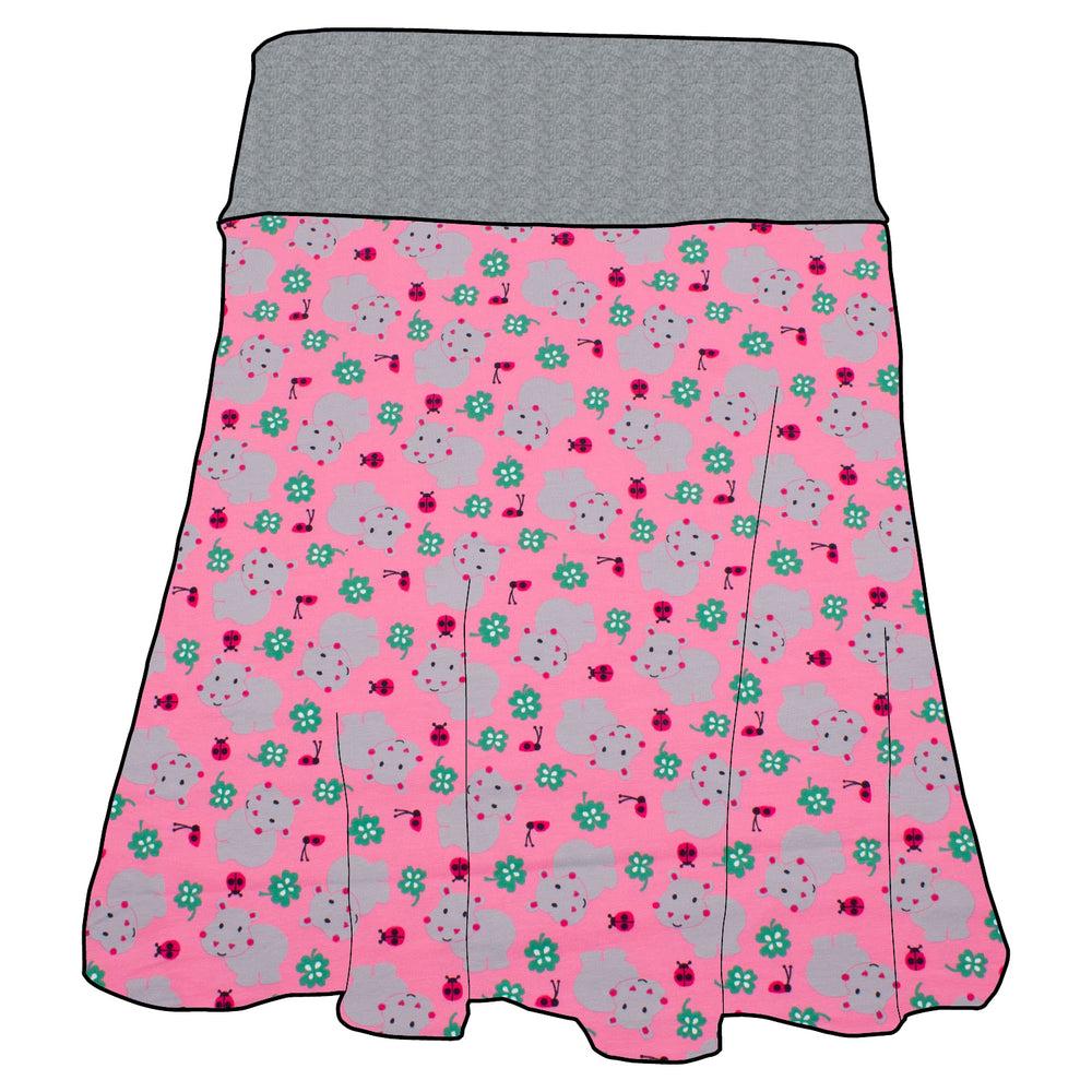 Damen Basicrock Nilpferd Rosa von MiMaMaeuschen