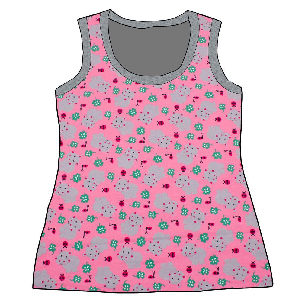 Damen Tanktop Nilpferd Rosa von MiMaMaeuschen