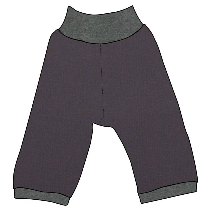 Kinder 3/4 Caprihose Sommerhose Musselin Dunkelgrau von MiMaMaeuschen
