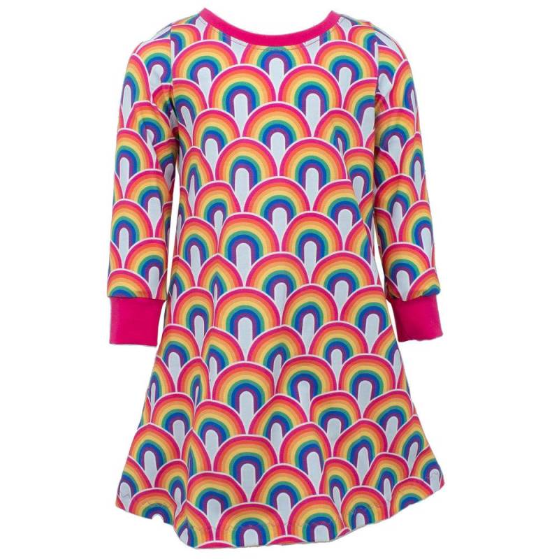 Kinder Basic Langarmkleid Regenbogen Bunt von MiMaMaeuschen