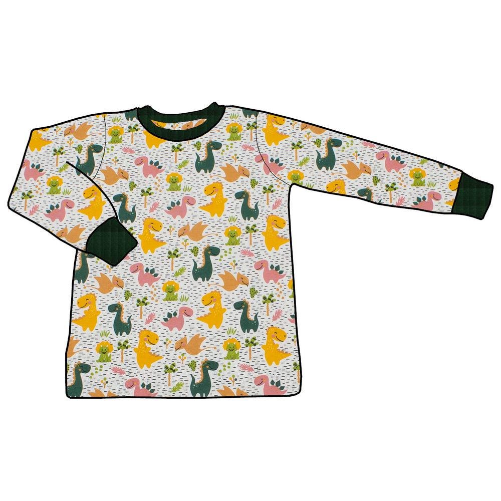 Kinder Basic Langarmshirt Dinoland Rosa von MiMaMaeuschen