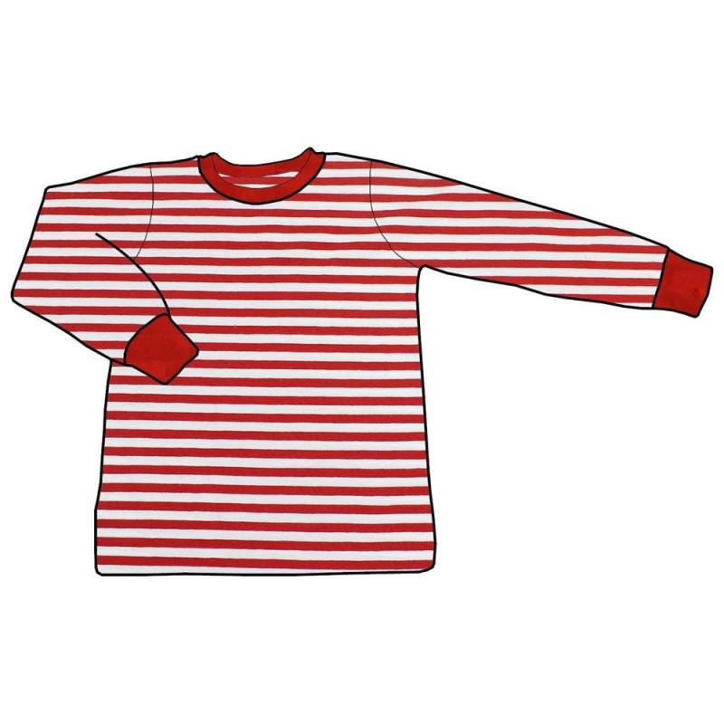 Kinder Basic Langarmshirt Rote Ringel von MiMaMaeuschen