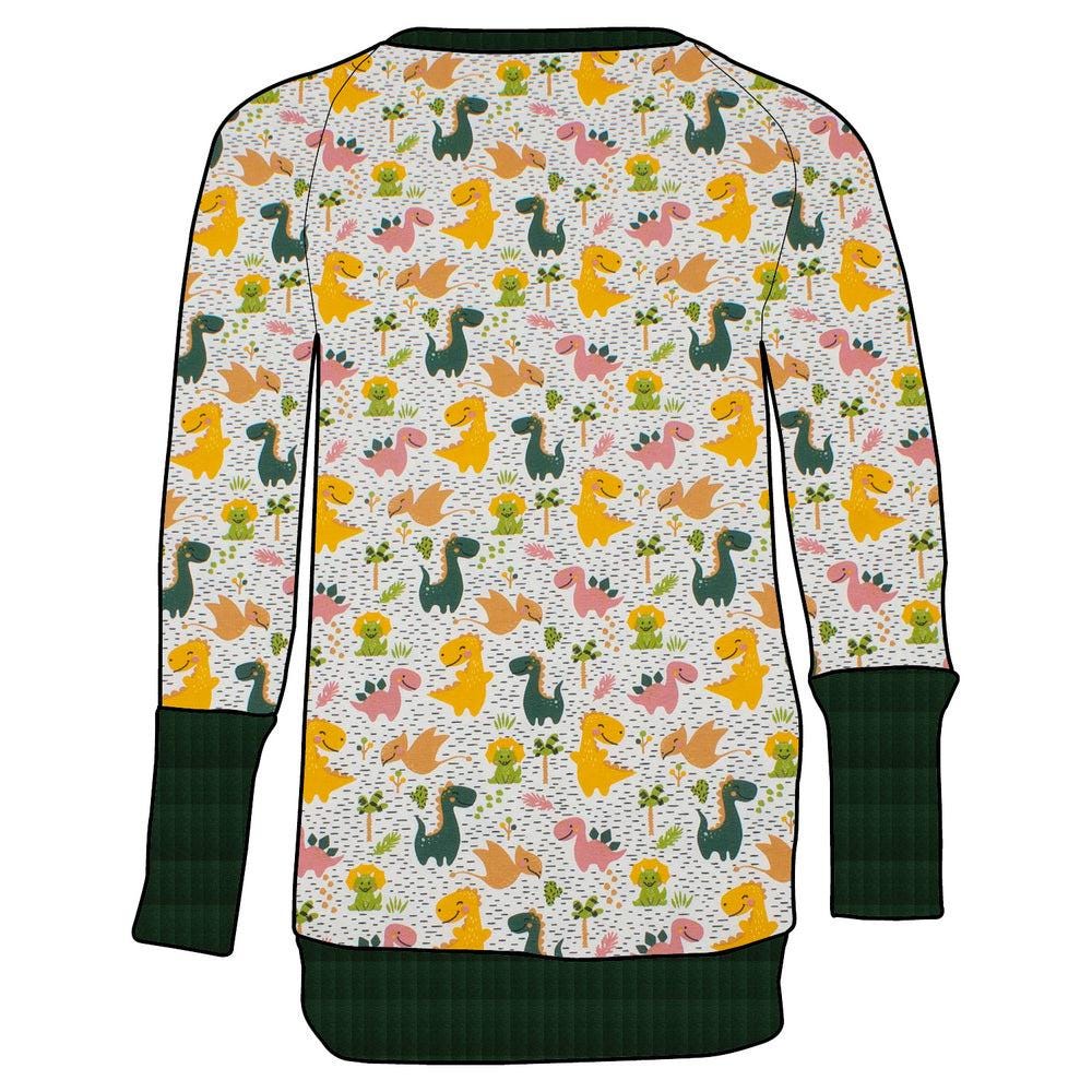 Kinder Retro Langarmshirt Dinoland Rosa von MiMaMaeuschen