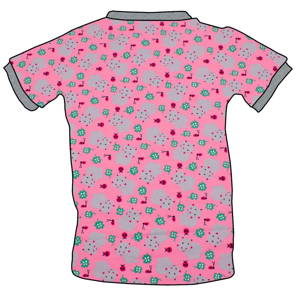 Kinder T-Shirt Nilpferd Rosa von MiMaMaeuschen