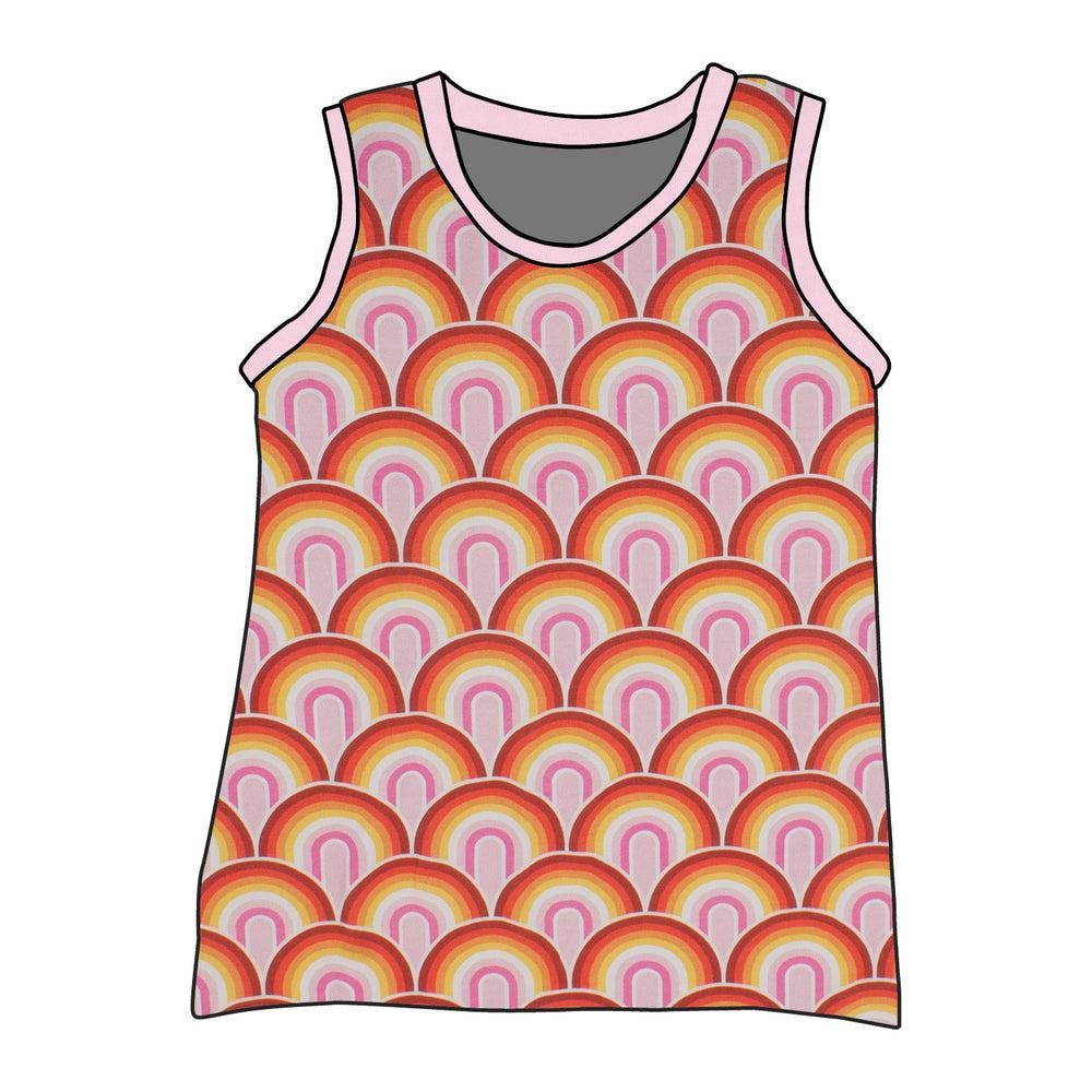 Kinder Unterhemd/Tanktop Regenbogen Rosa von MiMaMaeuschen
