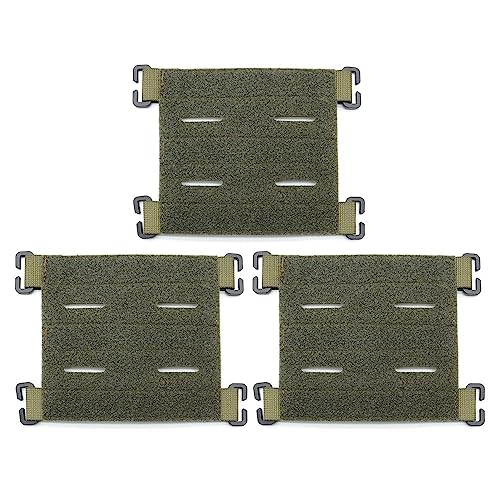 MiOYOOW 3 STÜCKE Molle Patch Panel Taktische Patches Molle Befestigung mit Schneidschlaufe für Outdoor Rucksack Taktische Weste von MiOYOOW