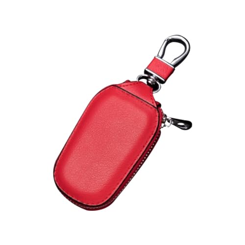 MiOYOOW Autoschlüssel Etui Halter, Autoschlüssel Schlüsseletui Schlüsselmäppchen, Wasserdichte PU-Leder Autoschlüssel Tasche mit Reißverschluss Hardware Schnalle für Herren Damen von MiOYOOW