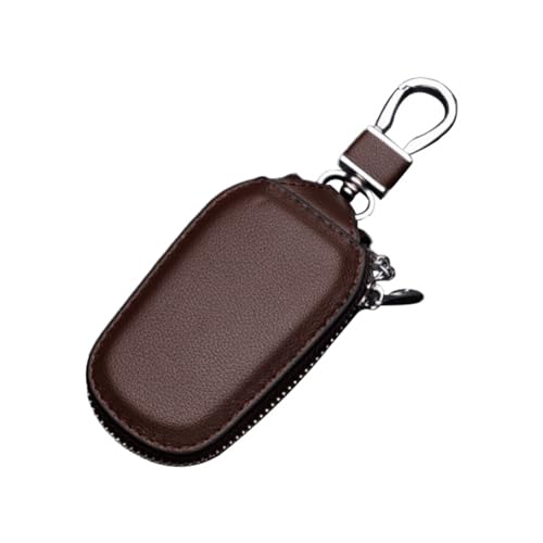 MiOYOOW Autoschlüssel Etui Halter, Autoschlüssel Schlüsseletui Schlüsselmäppchen, Wasserdichte PU-Leder Autoschlüssel Tasche mit Reißverschluss Hardware Schnalle für Herren Damen von MiOYOOW