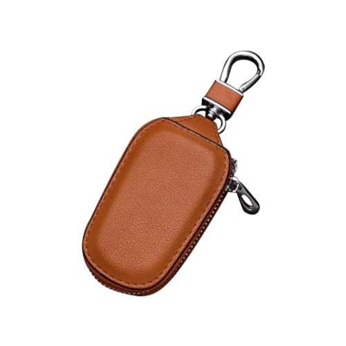 MiOYOOW Autoschlüssel Etui Halter, Autoschlüssel Schlüsseletui Schlüsselmäppchen, Wasserdichte PU-Leder Autoschlüssel Tasche mit Reißverschluss Hardware Schnalle für Herren Damen von MiOYOOW