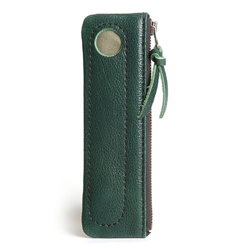 MiOYOOW Federmäppchen aus PU Leder, Stiftetasche Retro Stiftemäppchen mit Reißverschluss, Ästhetischer Schreibwarenhalter für Marker, Arbeit, Büro von MiOYOOW