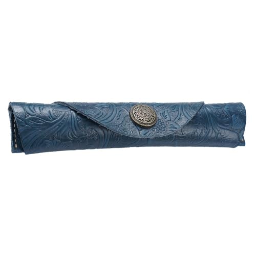 MiOYOOW Leder Stifttasche Leder Stift Etui Vintage Stifthalter Füllfederhalter Tasche Handgemachte Brunnen Stiftetui für Schule Büro Alltag von MiOYOOW