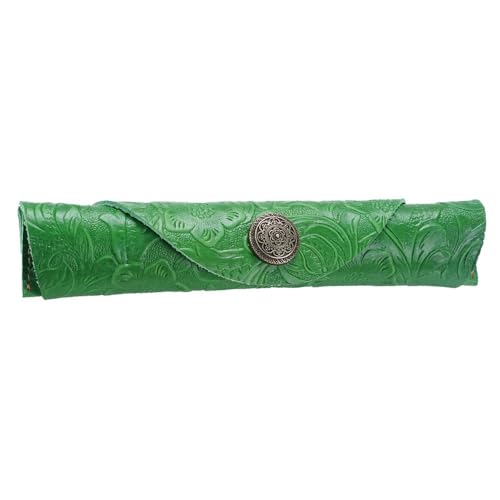 MiOYOOW Leder Stifttasche Leder Stift Etui Vintage Stifthalter Füllfederhalter Tasche Handgemachte Brunnen Stiftetui für Schule Büro Alltag von MiOYOOW