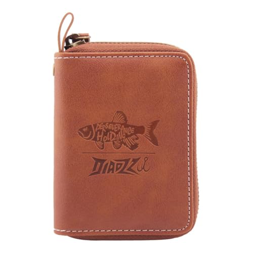 MiOYOOW Tragbare Köder Tasche, PU-Leder Angelköder Aufbewahrungstasche, Doppelseitige Fishköder Organizer für das Angeln Im Freien MiOYOOW Tragbare Köder Tasche, PU-Leder Angelköder Aufbewahrungstasche, Doppelseitige Fishköder Organizer für das Angeln Im Freien von MiOYOOW
