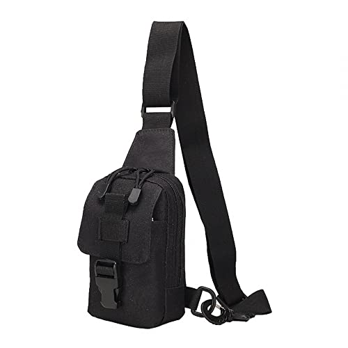 Taktisch Brusttasche,Einstellbar Klein Umhängetasche Wasserdict Schultertasche aus 600D Oxford Stoff für Radfahren Reisen Klettern Wandern Camping von MiOYOOW