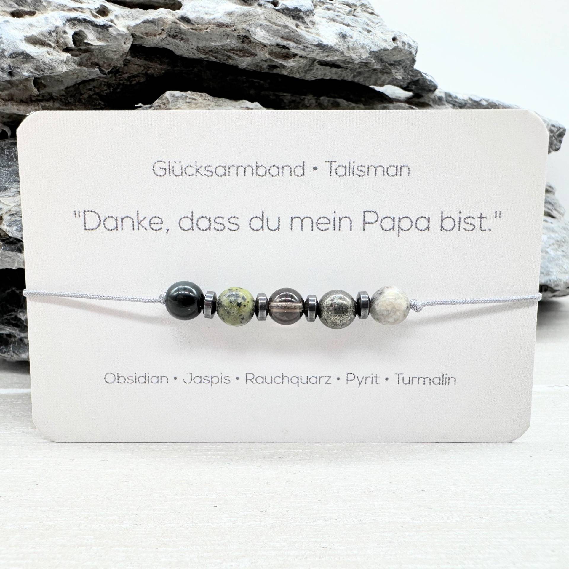 Papa Armband Edelstein Macramé Obsidian Jaspis Rauchquarz Pyrit Turmalin Hämatit Ø 6 Mm Geschenk Vatertag Mac048 Papa Armband Edelstein Macramé Obsidian Jaspis Rauchquarz Pyrit Turmalin Hämatit Ø 6 Mm Geschenk Vatertag Mac048 von MiPerlaDesign