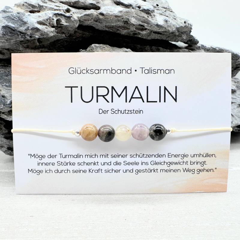 Turmalin Edelstein Macramé Armband Ø 6 Mm Glücksbringer Talisman Energie Lebensfreude Glück Mac057.6 von MiPerlaDesign