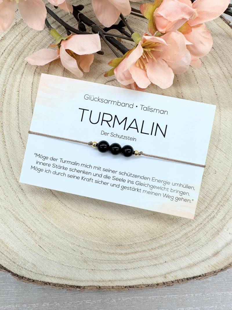 Turmalin Edelstein Macramé Armband Ø 6 Mm Glücksbringer Talisman Energie Lebensfreude Glück Mac057 von MiPerlaDesign