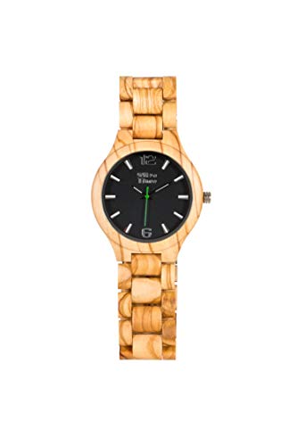 MiTA - Made in Italy. Herren-Armbanduhr aus Olivenholz Made in Italy | Schwarzes Zifferblatt Ø45 mm | Dicke 11 mm | Gliederarmband 23 mm, schwarz, Armband MiTA - Made in Italy. Herren-Armbanduhr aus Olivenholz Made in Italy | Schwarzes Zifferblatt Ø45 mm | Dicke 11 mm | Gliederarmband 23 mm, schwarz, Armband von Mita