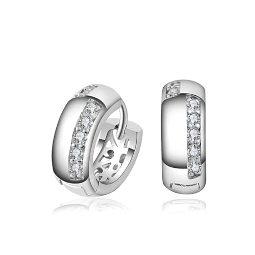 MGJ™ Damen-Huggie-Ohrringe mit Swarovski-Kristallen | Hypoallergenes Schmuckgeschenk für sie | Präsentiert in einer hochwertigen weißen Geschenkbox und einem Beutel von Mia Grace Jewellery