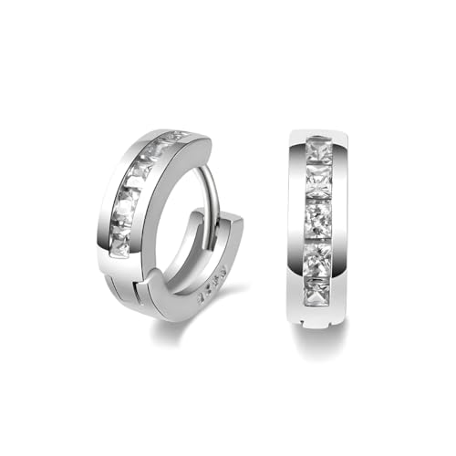 MGJ™ Huggie-Ohrringe für Damen mit Swarovski-Kristallen | Hypoallergenes Schmuckgeschenk für sie | Präsentiert in einer hochwertigen weißen Geschenkbox und einem Beutel von Mia Grace Jewellery