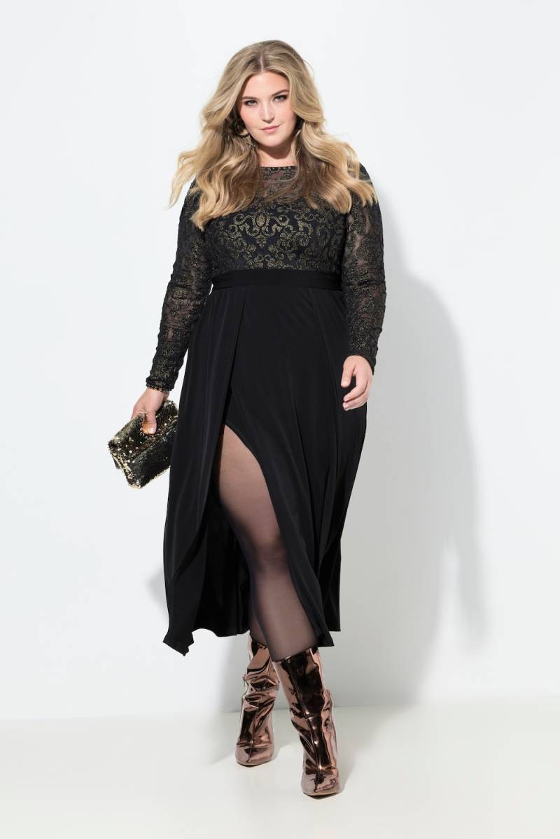 Große Größen Abendkleid, Damen, schwarz, Größe: 52, Polyester, Mia Moda von Mia Moda