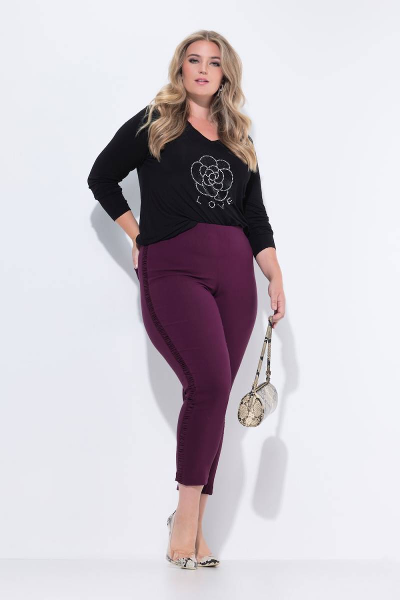 Große Größen Bengalin-Hose, Damen, lila, Größe: 44, Viskose/Synthetische Fasern, Mia Moda Große Größen Bengalin-Hose, Damen, lila, Größe: 44, Viskose/Synthetische Fasern, Mia Moda von Mia Moda