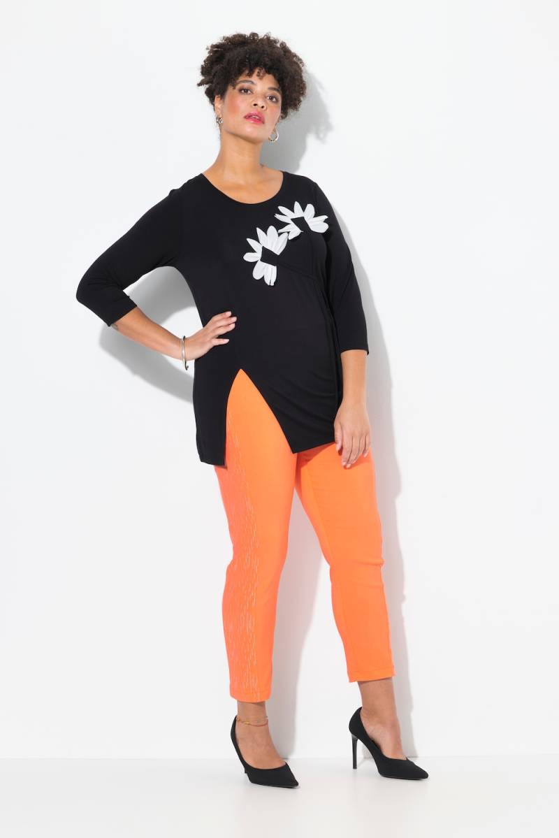 Große Größen Bengalin-Hose, Damen, orange, Größe: 52, Viskose/Synthetische Fasern, Mia Moda von Mia Moda