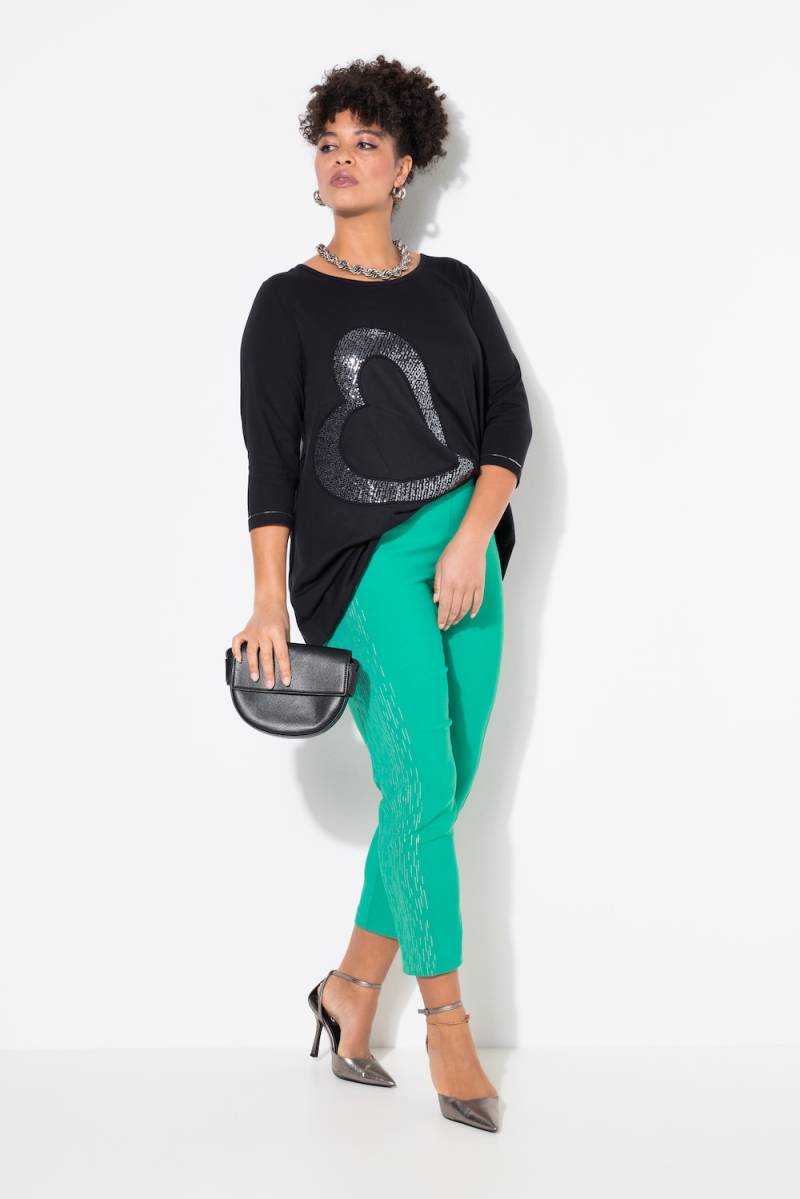 Große Größen Bengalin-Hose, Damen, türkis, Größe: 50, Viskose/Synthetische Fasern, Mia Moda von Mia Moda