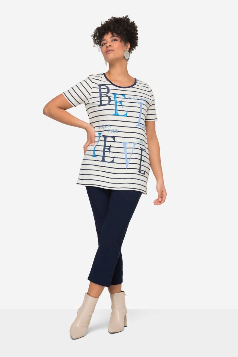 Große Größen Bengalinhose, Damen, blau, Größe: 52, Viskose/Synthetische Fasern, Mia Moda von Mia Moda