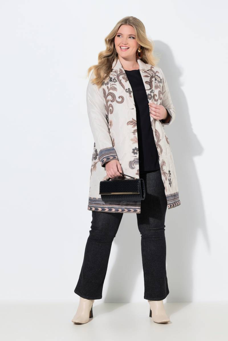 Große Größen Blazerjacke, Damen, grau, Größe: 60, Polyester, Mia Moda von Mia Moda