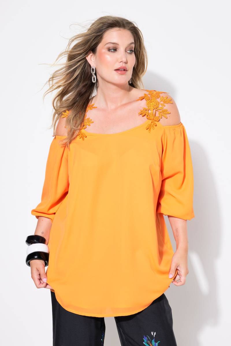 Große Größen Bluse, Damen, orange, Größe: 54, Polyester, Mia Moda von Mia Moda