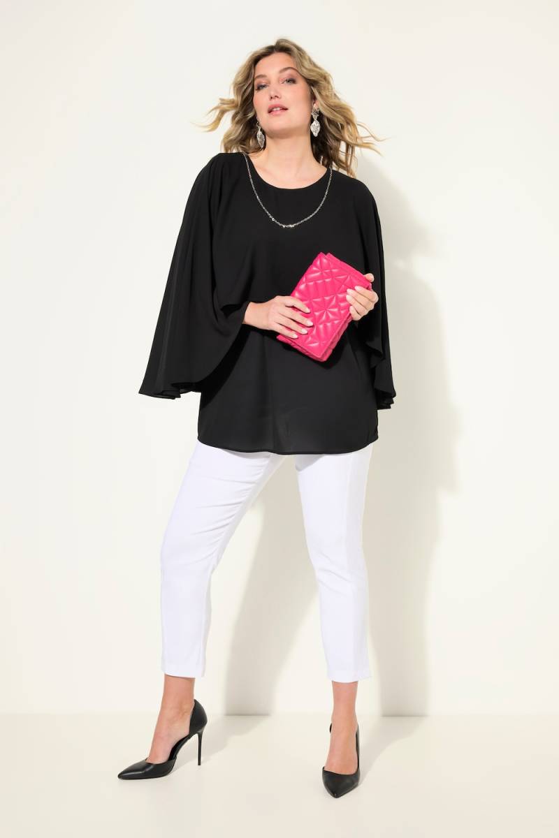 Große Größen Bluse, Damen, schwarz, Größe: 46, Polyester, Mia Moda von Mia Moda