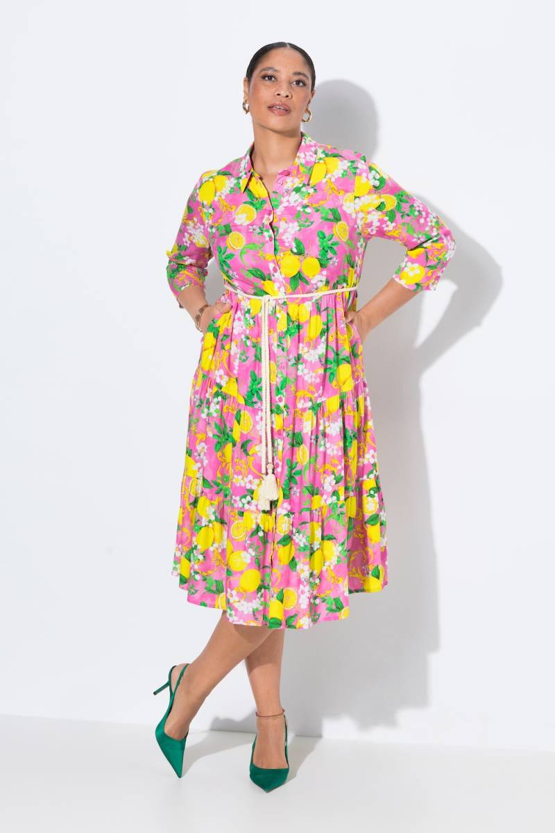 Große Größen Blusenkleid, Damen, rosa, Größe: 58, Viskose, Mia Moda von Mia Moda