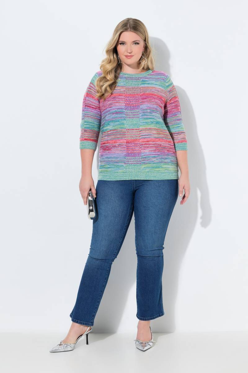 Große Größen Bootcut-Jeggings, Damen, blau, Größe: 46, Baumwolle, Mia Moda von Mia Moda