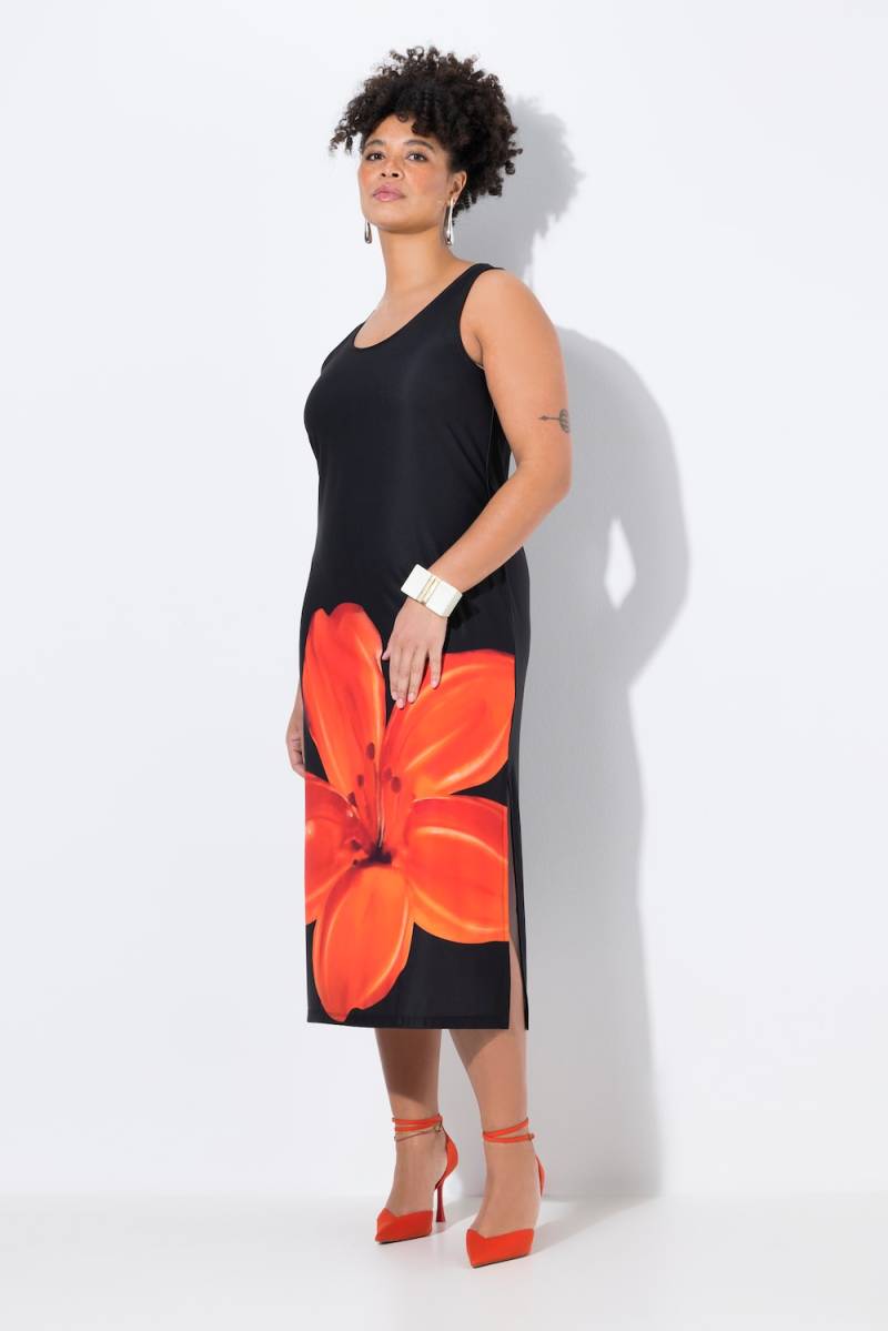 Große Größen Jersey-Midikleid, Damen, schwarz, Größe: 54, Polyester, Mia Moda von Mia Moda