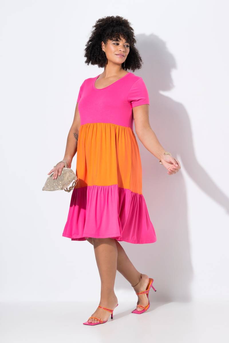 Große Größen Jerseykleid, Damen, rosa, Größe: 44, Viskose, Mia Moda von Mia Moda