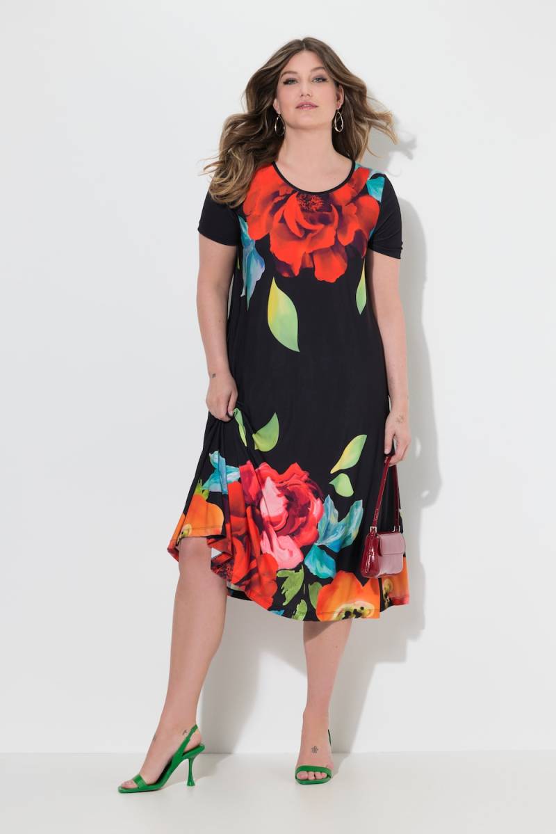 Große Größen Kleid, Damen, schwarz, Größe: 42, Polyester, Mia Moda von Mia Moda